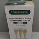 FOCUSLINE 20 Pack 4.5 Oz Plastic Champagne Flutes, Clear Plastic Champagne Glasses, Disposable Toasting Glasses Recyclable Cups for Wedding Party