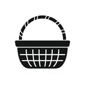 Woven Bamboo Easter Basket with Handle, Round Shape, Pink 2 pack