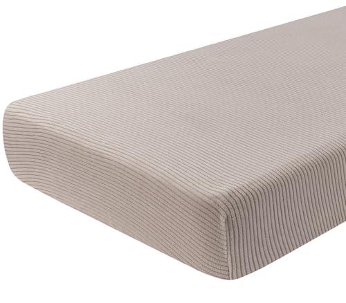 SearchI Stretch Jacquard Sofa Couch Cushion Covers Replacement Cushion Slipcovers Stretch Sofa Seat Cover Furniture Protector Sofa Slipcover Soft with Elastic Bottom(XXLarge, Taupe)