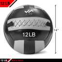 JFIT Soft Wall Ball – Non-Slip Medicine Ball for Crossfit, Strength Training, Plyometrics & Core Workouts – Durable & Balance Tested - 12 LB, Gray/Black