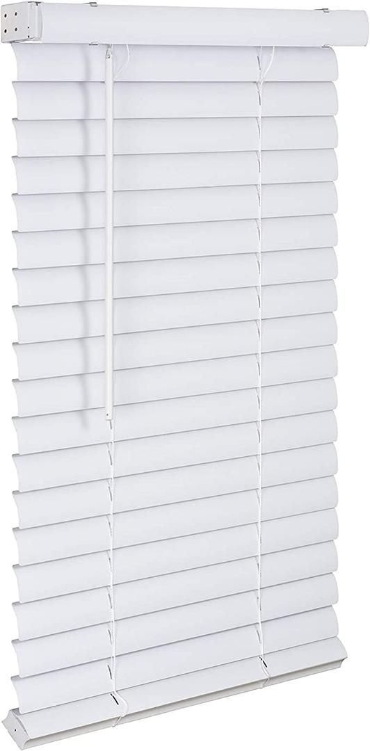 Lotus & Windoware Cordless, 2 Inch Vinyl Plus Blind 24.5" Wide x 72" Long, White (RTX24572WH), Horizontal Window Blinds, Door Blinds, Indoor Window Blinds, 2" Slat Size