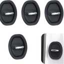 4 PCS Door Latch Lock Cover, Car Silicone Door Lock Shock Absorber Pad, Self-Adhesive Car Doors Latch Decor Guard, Universal for Most Cars (Black)