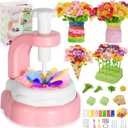 Girls Crafts Ages 4-12, DIY Fabric Flower Crafts Kits with Vases and Decoration Kits, Make Your Own Bouquets and Vases, Christmas, Birthday Gifts for Girl, Educational Activity, Art and Craft for Kids