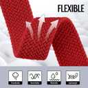 Braided Bands Compatible with Samsung Galaxy Watch Band 7 6 5 4 FE & 6 4 Classic & 5 Pro & Active 2, 20mm Stretchy Sport Band for Smaung Watch 47mm 46mm 45mm 44mm 43mm 42mm 40mm (Black/Red)