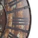 Deco 79 Wooden Decorative Wall Clock Wall Clock for Home with Black Accents, Wall Clock for Room 36" x 2" x 36", Brown