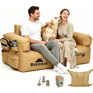 Inflatable Sofa with Built-in Pump,Heavy Duty 1000D Ripstop,Sag-Resistant Air Sofa,Double-Layer Portable Air Couch for Camping, Beach, Music Festival, Backyard,Home Theater,Machine Washable,Loveseat