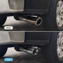2.5 to 3.5 Inch Exhaust Tip 2.5"Inlet to 3.5"Outlet Exhaust Tips 6.7" Length Muffler Tip 304 Stainless Steel Tailpipe Diesel Exhaust Tip Double Wall Polished Slant Cut Clamp On (Sliver)