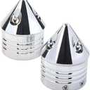 Liru Motorcycle Chrome Front Axle Cap Nut Cover for Harley Davidson Dyna, Electra Glides, Road Glides, Road Kings, Street Glides, Tri Glide, Iron 883 2008-2016