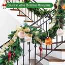 Christmas Tree Ornaments Set Velvet Balls, 12pcs Shatterproof Christmas Bulbs Ornaments for Xmas Tree Decorative Hanging, Vintage Flocked Decoration, 78mm, 3.15 in, Multicolor Green Brown Neutral