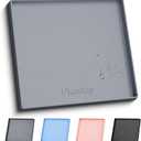 ukeetap Extra Thick Silicone Mat Waterproof with Raised Edge 22" x 19", Under Sink Mat for Kitchen & Bathroom, Kitchen Cabinet Liner, Multi-Purpose for Storage & Protection, Gray