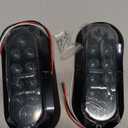 TMH 6" Oval Smoked Lens/Red LED Trailer Tail Light Surface Mount 10 LED Waterproof Stop Brake Turn Trailer Lights for Truck RV Bus Lorry Low-High Brightness 12V DC, 2PCS