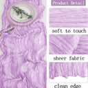 4 Pack Lavender Cheesecloth Table Runner 20 x 120 inch Gauze Table Runners 10 FT Long,Semi Sheer Boho Cheese Cloth Fabric Table Runner Bulk for Wedding,Party,Baby Shower,Bridal Shower Decoration