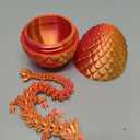 3D Printed Dragon with Surprise Egg,Surprise Dinosaur Eggs Fidget Toys for Kids, Birthdays, Halloween Christmas Decorations Gifts Indoor Outdoor for Girls Boys (Red)