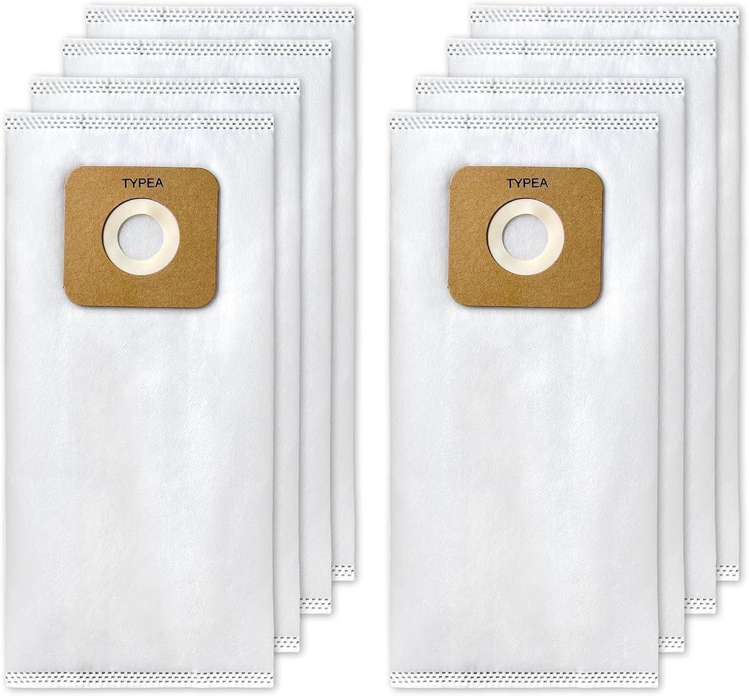 8 Pack Type A HEPA Vacuum Bags for Riccar Most Vibrance, R-Series, 2000/4000 & Simplicity Symmetry, S20EZM, 5000/6000 Upright Vacuum Cleaners, Part RAH-6/SAH-6