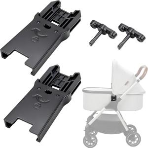 Connector for UPPAbaby V1/V2/V3 Bassinet to Nuna TRIV Next & Nuna SWIV -Easy to Install, Safe and Durable Adapter to Connect Strollers and Bassinets (2-Pack)