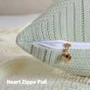 FUTEI Green Decorative Throw Pillow Covers 20x20 Inch Set of 2,Soft Cozy Chenille Geometric Textured Cushion Case,Home Decor for Couch Bed Living Room