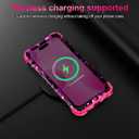 Hekodonk for iPhone 16 Pro Max Case,Glow in The Dark Three Layer Heavy Duty Shockproof Protection Hard Plastic+Soft Silicone Full Body Drop Protective Case for Apple iPhone 16 Pro Max,Golden Pink