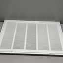 HVAC Premium 26" X 16" Steel Return Air Filter Grille for 1" Filter - Fixed Hinged - HVAC DUCT COVER - Flat Stamped Face - White [Outer Dimensions: 28 5/8"w X 18 5/8"h]