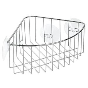 Reo Stainless Steel Power Lock Suction Corner Storage Shelf - 11.25" x 7.75" x 4.75"