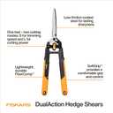 Fiskars 25" DualAction Hedge Shears, 2-in-1 Fast or Powerful Trimming