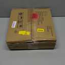 Masupu Drink Table, Round Side Table for Small Spaces, Pedestal Small End Table with Metal Base, for Living Room, Bedroom, Bathroom, Rustic Brown