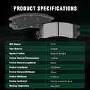 AUTOMUTO 4 Rear Brake Pads Ceramic Brake Pads Set D714-7387 For Buick, For Cadillac, For Chevrolet, For Oldsmobile, For Pontiac, For Saturn