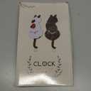 Ukey Wall Clock Creative DIY Cat Acrylic Wall Clock with Swing Tail Pendulum for Living Room Bedroom Kitchen Home Dcor - Battery Not Included (42CM x 18CM) White