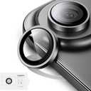 for iPhone Air Lens Protector[Shatterproof 9H Tempered Glass] [1:1 Invisible Ultra Clarity Cover,Black