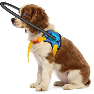 Blind Dog Harness with Halo,Adjustable Guide & Confidence Building Vest, Anti-Collision Safety Device,Protective Collar for Confidence and Safety (12-16In)