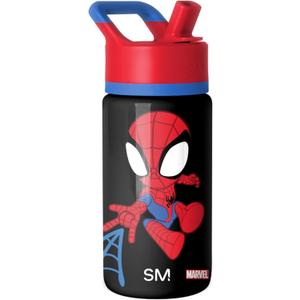 Simple Modern Kids Summit Water Bottle with Straw Lid | Marvel Spider Man 14oz Stainless Steel Cup Insulated Tumbler for Toddlers, Boys, School | Spidey Kid
