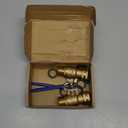 BILAL Heavy Duty Garden Hose Shut Off Valve with Long Handle, High Flow Hose Ball Valve 3/4" GHT Brass Water Valve Shutoff Tool with Rubber Washers, Garden Hose Connector Adapter Fittings (2 Pack)
