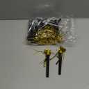 24 Sumind Pcs Party Blower Noisemakers Party Squawkers Blowouts Whistles Fringed Noise Maker Musical Blowouts for Birthday Supplies (Gold)