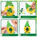 Hungdao 24 Sets St. Patrick's Day DIY Pom Poms Craft Kit St. Patrick's Day Decorations Leprechaun Trap Ornaments Lucky Clover Ornaments Kit with Pom Poms, Cards, and Glue for Party Decorations