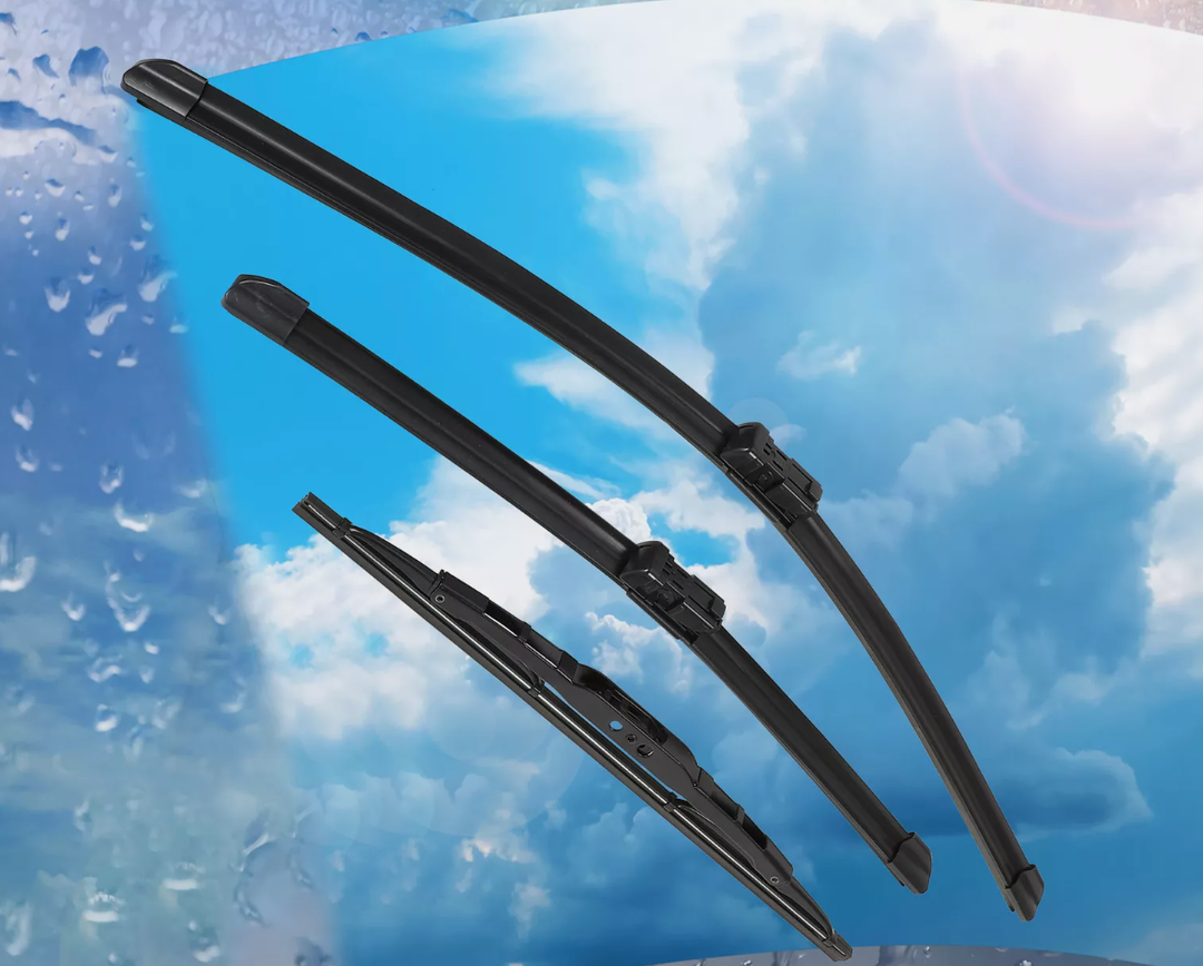 Front and Rear Windshield Wiper Blades (pack of 3pcs) for 2010-2017 Chevrolet Equinox 2010-2017 GMC Terrain 24" + 14" Front Windscreen Wiper and 8" Rear Wiper Blade