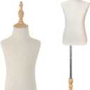 Kids Mannequin Body,Child Dress Form with Wood Stand,Adjustable Girl and boy Dress Form for Apparel Scarf Window Shop Display, 10-11 Years Old