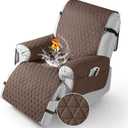 TAOCOCO 100% Waterproof Recliner Cover - Recliner Cover with Non-Slip Granule, Recliner Chair Covers with Elastic Band, Recliner Chair Covers for Reclining Chair(Brown, Small-22'')