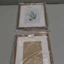 8x10 Picture Frame Set of 2 Natural Wood Photo Frames Display Pictures 5x7 with Mat or 8x10 without Mat Multi Photo Frames Collage for Wall or Tabletop Decor (Walnut)