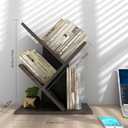 Godferyxin Tree Bookshelf, 3-Tier Wood Small Bookshelf and Mini Bookcase for Office, Home or School Desk Book Shelf for for Displaying Books, CDs, Magazines Wood Storage Rack, 6.7D x 12.2W x 16H in