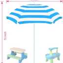 Water Table Umbrella,Kids Beach Umbrella & Picnic Table Shade,Ideal for Sand Play,Camping,Beach Trips,and Garden Fun.Lightweight Yet Durable