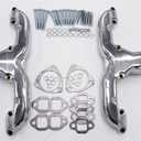 Rams Horn Manifolds Chrome Compatible with SBC 350 1955-Up Corvette