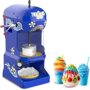 Great Northern Popcorn Company Premium Quality Ice Cub Shaved Ice Machine Commercial Ice Shaver, Blue, 1/3 hp, 6057 Ice Cub Shaver
