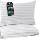 Bed Pillows for Sleeping, Set of 2 Cooling, Hotel Quality with Soft Down Alternative Fill for Back, Stomach & Side Sleepers (Queen)