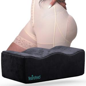 YESINDEED The Original Brazilian Butt Lift Pillow  Dr. Approved for Post Surgery Recovery Seat  BBL Foam Pillow + Cover Bag Firm Support Cushion Butt Support Technology