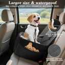 Dog Car Seat for Small/Medium Dogs,Pet Dog Booster Car Seat Puppy 15-35 lbs with Soft 4+2in Detachable Pads Detachable Elevated Cushion and Washable Cover Safety Belt Storage Pockets Easy to Install