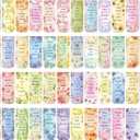 Zonon 48 Pcs Bible Verse Magnetic Bookmarks, Inspirational Scripture Christian Book Markers Religious Motivational Encouragement Flower Page Clips Presents for School Supplies(Flower Style)