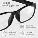 Gaoye Professional Reading Glasses for All Day - Computer Readers with Blue Light Protection - Value Pack (B1-5 Pack Light Black)