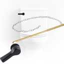 Universal Metal Black Toilet Handle Replacement Kit, Front Mount Toilet Flush Handle Replacement Compatible with Kohler, American Standard, TOTO, Mansfield, Solid Brass, Universal Style