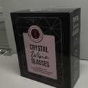 Gusto Nostro Crystal Wine Glasses Set of 4, 22 Oz Long Stem Modern Wine Glasses for White and Red Wine, Dishwasher Safe, Fancy, Elegant, Large and Tall Wine Glass for Wedding Christmas Anniversary (Crystal Design 3)