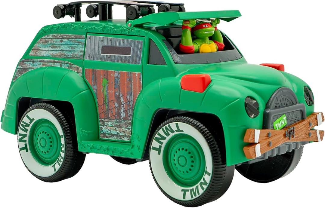 Teenage Mutant Ninja Turtles, Turtle Party Cruiser w/Lights and Sounds, Vintage Styling, Interactive Play, Ages 3+ Teenage Mutant Ninja Turtles, Turtle Party Cruiser w/Lights and Sounds, Vintage Styling, Interactive Play, Ages 3+