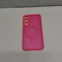 CANSHN Designed for Samsung Galaxy S25 Plus Case (2025) [Full Camera Protection] [Compatible with Magsafe] Translucent Matte Back Protective Phone Cover, Hot Pink